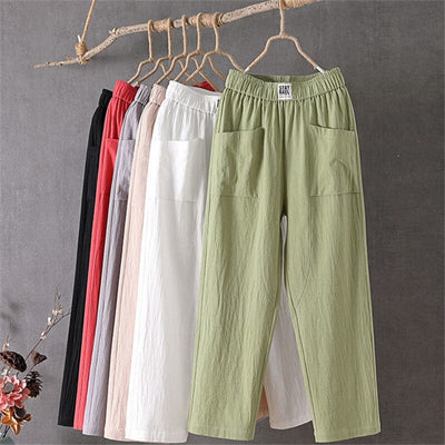 EcoEase l Casual Pants af bomuld og hør! l Vanero