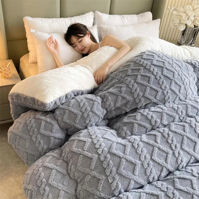 SnugHaven | Elegant Vinterdynebetræk i Fleece l Vanero