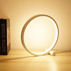 LED Bordlampe Med Halo Design | Varm Hvid Belysning Til Skriveborde Og Natborde | Indendørs Dekorativ Belysning | Vanero