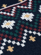 Strikpullover Til Herre | Nordisk Inspireret Jacquard Med Rombe- & Zigzagmønster | Løs Pasform, Rund Hals & Ribbede Manchetter | Vanero