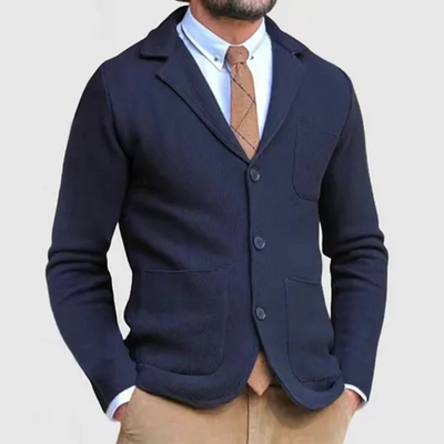 Roberto | Slim-Fit Cardigan Eksklusiv Sort | Vanero