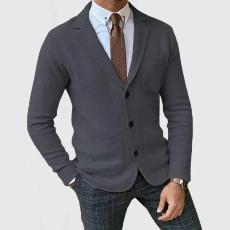 Roberto | Slim-Fit Cardigan Eksklusiv Sort | Vanero