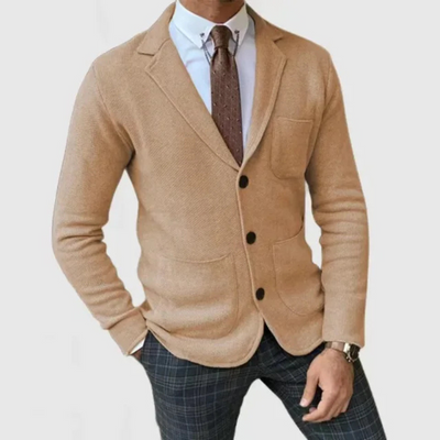 Roberto | Slim-Fit Cardigan Eksklusiv Sort | Vanero