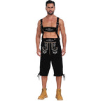 Herre Lederhosen Ægte Læder | Traditionelt Oktoberfest Buksedesign | Broderede Detaljer Til Festivaler & Events | Vanero