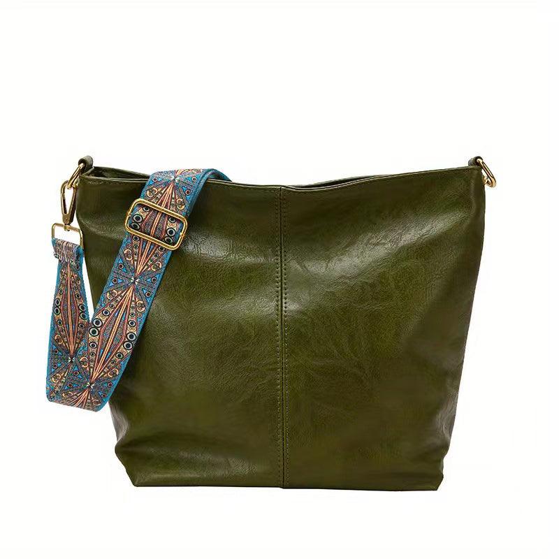 Grøn Hobo-Skuldertaske | Rummeligt Hovedrum & Justerbar Skulderrem | Crossbody-Taske Med Enhedsrum Til Hverdagsbrug | Vanero