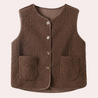 Kamaya Lammuld & Bomuldsblanding | Regular Fit Cardiganvest | Lynlåslukning Med Lommer til Hverdagsbrug & Lag-På-Lag Styling | Vanero