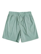 Herresæt Tekstilmateriale | Regular Fit T-Shirt & Shorts Sæt | Stribet Design til Fritidsaktiviteter & Strandbrug | Vanero