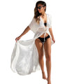Dame Strandcover Bomuld | Afslappet Pasform Cover-Up | Let Design til Pool- og Strandbrug | Vanero