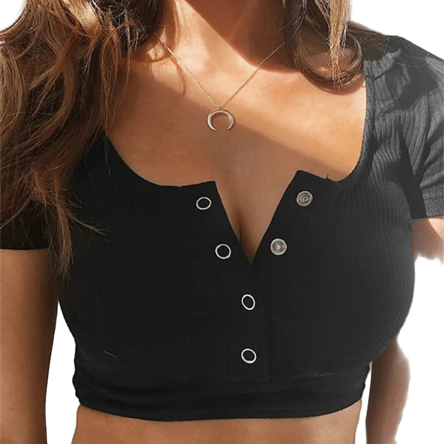 Dame Crop Top | Kort Sommertop | Hverdagsbrug Og Ferie | Vanero