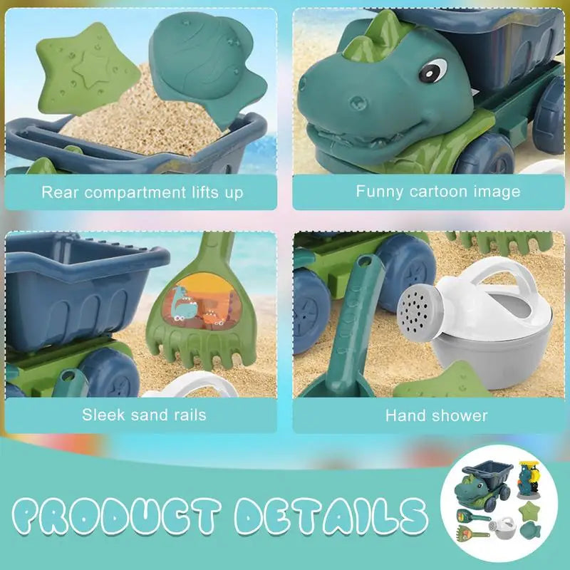 Beach Dino Set l Byg dit slot – Dinotruck-stranden l Vanero