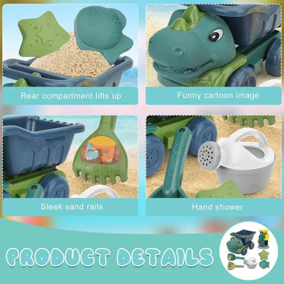 Beach Dino Set l Byg dit slot – Dinotruck-stranden l Vanero