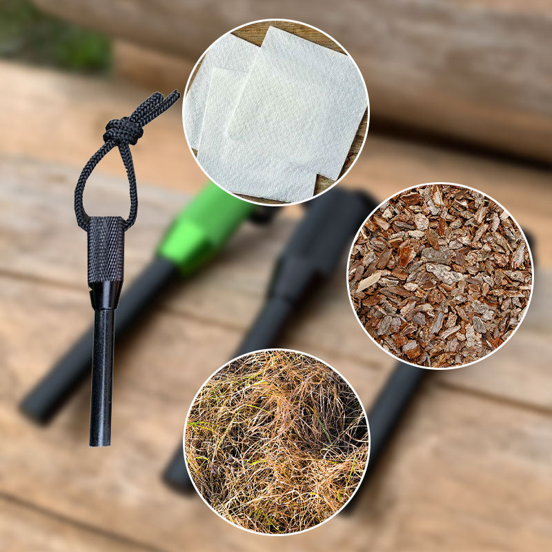 Ildstarter Kit Outdoor Sæt | Magnesiumstang Og Stålskraber Konstruktion | Camping Vandring & Friluftsudstyr Brug | Vanero