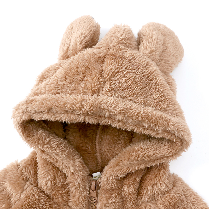 Baby Teddyjakke i Fleece | Blødt Overtøj Med Varm Struktur | Til Hverdagsbrug Efterår & Vinter | Vanero