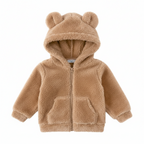 Baby Teddyjakke i Fleece | Blødt Overtøj Med Varm Struktur | Til Hverdagsbrug Efterår & Vinter | Vanero