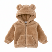 Baby Teddyjakke i Fleece | Blødt Overtøj Med Varm Struktur | Til Hverdagsbrug Efterår & Vinter | Vanero