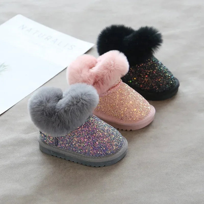 Mini Fashion | Varme Og Stilfulde Glimmer Vinterstøvler Til Børn | Vanero