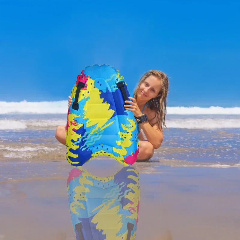 Oppusteligt Bodyboard Til Børn | Transportabelt PVC Design Til Pool & Strand | Overvågede Vandaktiviteter Udendørs | Vanero