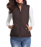 Dame Bodywarmer Polyester | Let Polstret Vest Med Lynlås | Regular Fit Til Hverdagsbrug & Sæsonbrug | Vanero