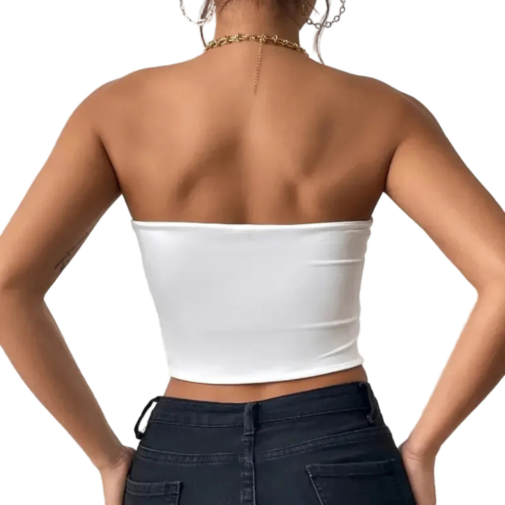 Dame Tube Top | Off Shoulder Stretch Top | Hverdagsbrug Og Ferie | Vanero