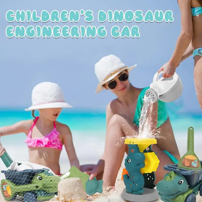 Beach Dino Set l Byg dit slot – Dinotruck-stranden l Vanero