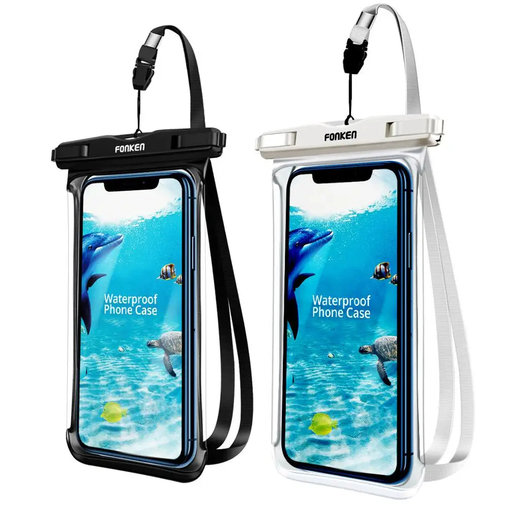 Vandtæt Mobilcover Med Touchskærm | PVC Beskyttelsesetui Med Bærerem | Udendørs Rejser Strand & Svømmebrug | Vanero