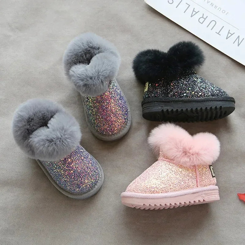 Mini Fashion | Varme Og Stilfulde Glimmer Vinterstøvler Til Børn | Vanero