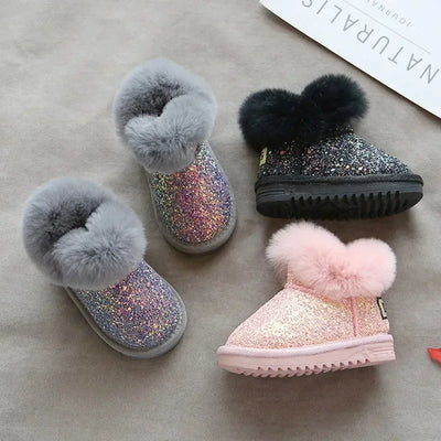 Mini Fashion | Varme Og Stilfulde Glimmer Vinterstøvler Til Børn | Vanero