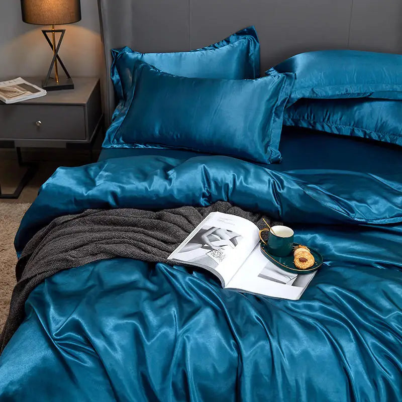 LuxeBreeze | Sommerfrisk Satin Dynebetræk med Åndbar Komfort | Vanero