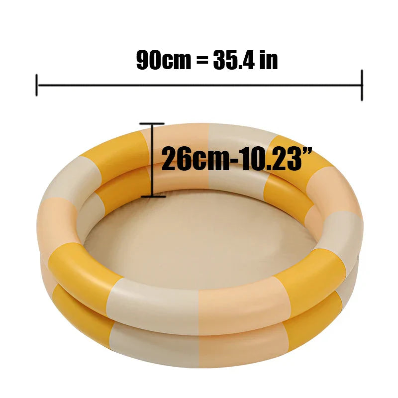 Oppustelig Børnepool PVC | Kompakt Pool til Udendørs Vandleg | Sommeraktiviteter for Børn | Vanero
