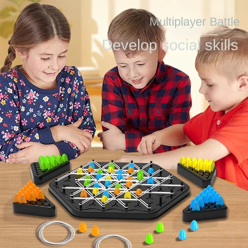 Strategisk Brætspil Pap og Træ | Trekantbaseret Familiespil | Taktisk Spil for 2–4 Spillere | Vanero