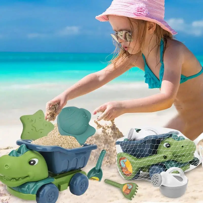 Beach Dino Set l Byg dit slot – Dinotruck-stranden l Vanero