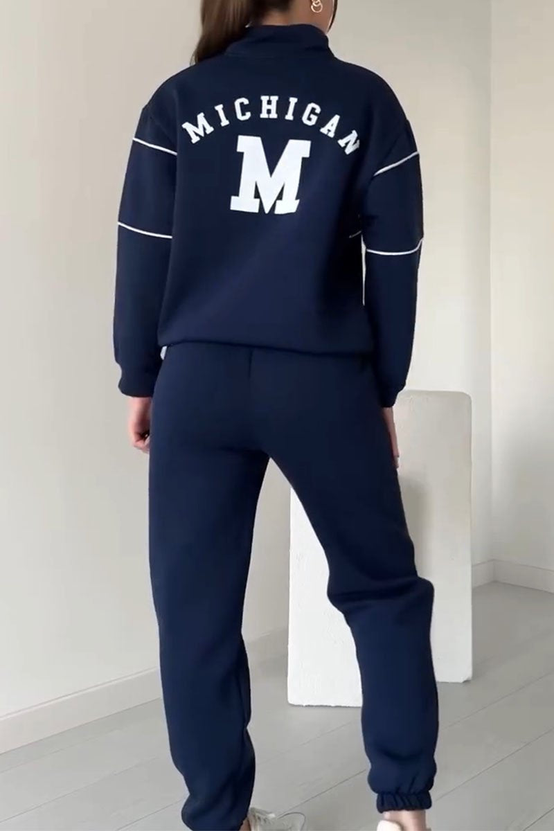 Mariana Bomuld | Afslappet Pasform Todelt Sæt | Bogstavtryk Med T-Shirt & Shorts til Hverdagsbrug & Afslapning | Vanero