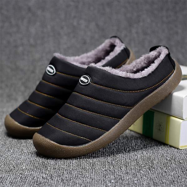 Herre Hjemmesko Tekstil | Slip-On Hjemmesko Med Varmt For | Skridsikker Sål Til Indendørs & Let Udendørs Brug | Vanero