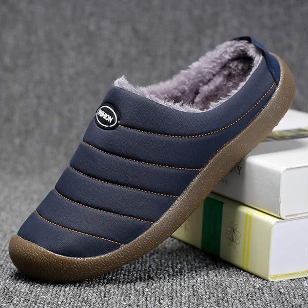 Herre Hjemmesko Tekstil | Slip-On Hjemmesko Med Varmt For | Skridsikker Sål Til Indendørs & Let Udendørs Brug | Vanero