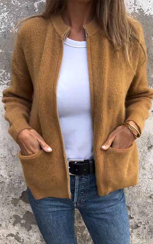 Regina l Hyggelig zip cardigan l Vanero