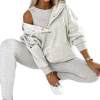 Dame Sæt Bomuldsblanding | Afslappet Pasform Loungewear Sæt | Top & Bukser til Daglig Brug & Hjemmebrug | Vanero