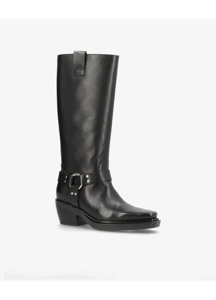 Helene Læderkonstruktion | Regular Fit Læderstøvler | 4 cm Hæl Med Højt Skaft til Hverdagsbrug & Formelle Outfits | Vanero