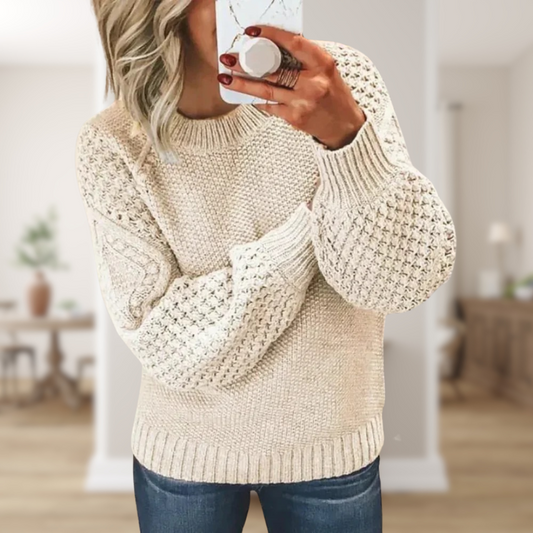 Katinka | Strikket Sweater - Blød, Stilfuld & Perfekt til Efterår/Vinter | Vanero