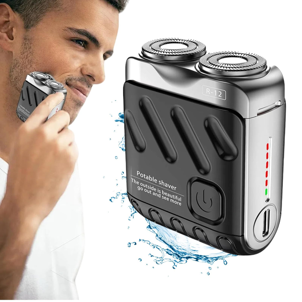 Bærbar Elektrisk Barbermaskine | USB-Opladning & 300 mAh Batteri | Kompakt Plejeapparat Til Skæg & Overskæg | Vanero
