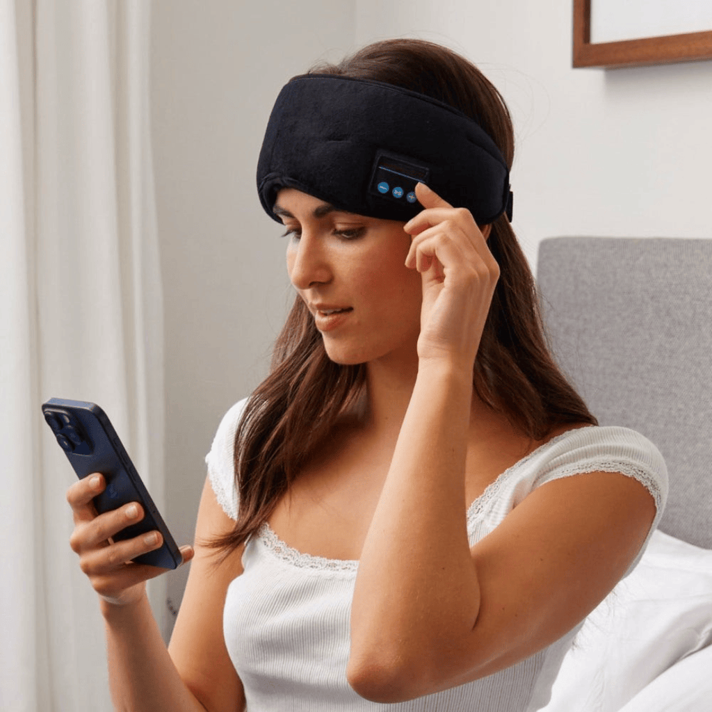 Bluetooth Sovemaske | Ultratynde Højttalere & Lysblokerende Design | Justerbar Audio-Øjenmaske Til Hjemmebrug & Rejser | Vanero