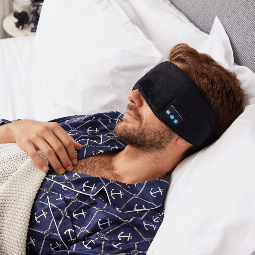 Bluetooth Sovemaske | Ultratynde Højttalere & Lysblokerende Design | Justerbar Audio-Øjenmaske Til Hjemmebrug & Rejser | Vanero