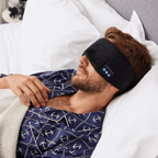 Bluetooth Sovemaske | Ultratynde Højttalere & Lysblokerende Design | Justerbar Audio-Øjenmaske Til Hjemmebrug & Rejser | Vanero