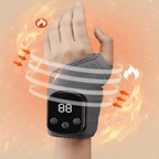 Elektrisk Håndledsmassager | 5 Varme- & 3 Vibrationsniveauer | USB-C Wrap Med Rødlysfunktion & 1800 mAh Batteri | Vanero