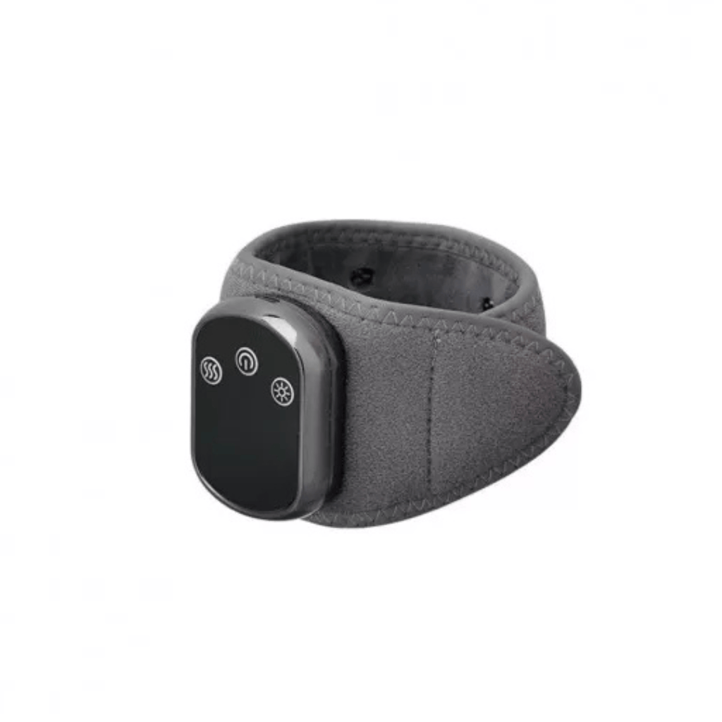 Elektrisk Håndledsmassager | 5 Varme- & 3 Vibrationsniveauer | USB-C Wrap Med Rødlysfunktion & 1800 mAh Batteri | Vanero