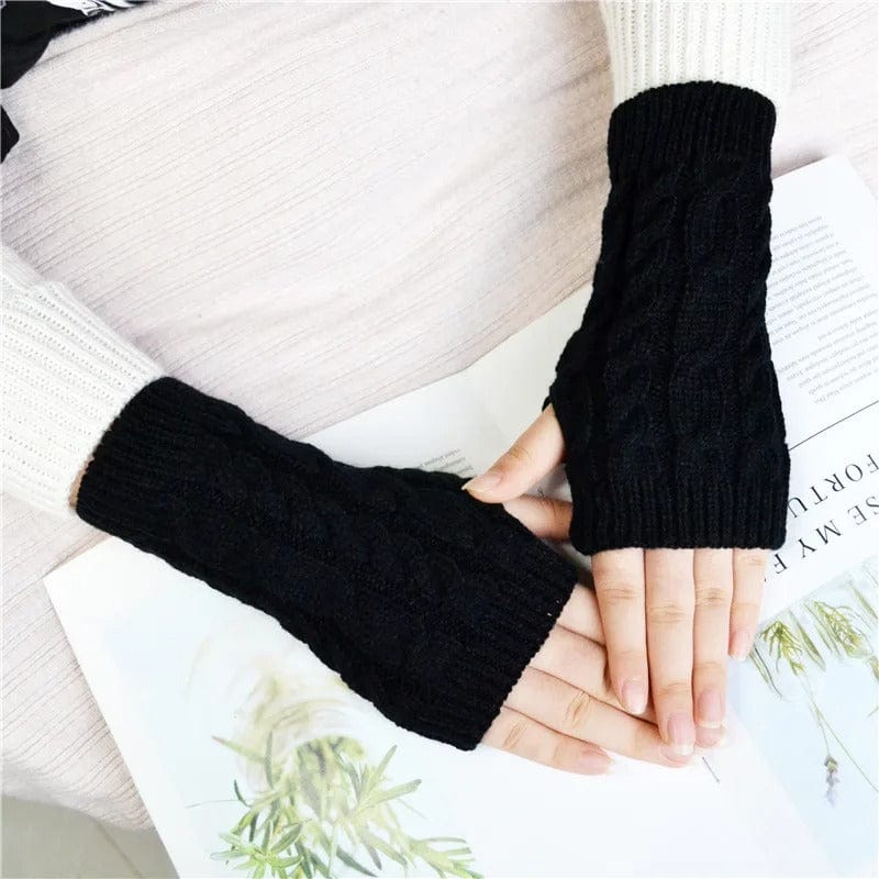 Fingerløse Strikhandsker | 100% Akryl & Strækbar Konstruktion | Unisex One Size Med Hånd- & Håndledsdækning | Vanero