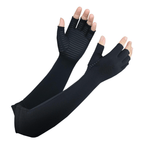 Lange Fingerløse Kompressionshandsker | Justerbart Håndled & Elastisk Design | Hånd-, Håndleds- & Underarmsdækning Til Hverdagsbrug | Vanero