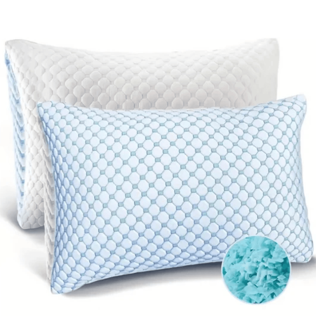 Justerbar Memory Foam Pude | Bambus-Polyester Betræk & Justerbart Fyld | Blød Sovepude Til Flere Sovepositioner | Vanero