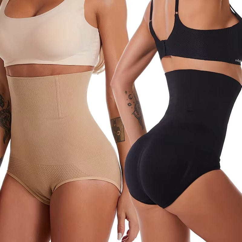 Højtaljede Shapewear-Trusser Til Dame | Nylon & Elastan | Sømløse Strikkede Trusser Med Moderat Kompression | Vanero