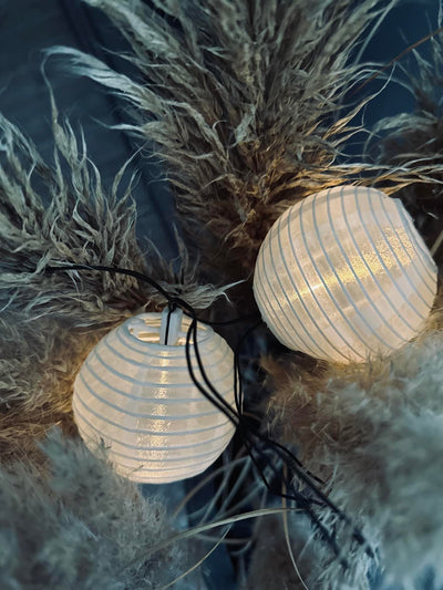 Led Solcelle Lyskæde | 10 Hvide Kugler | Vanero