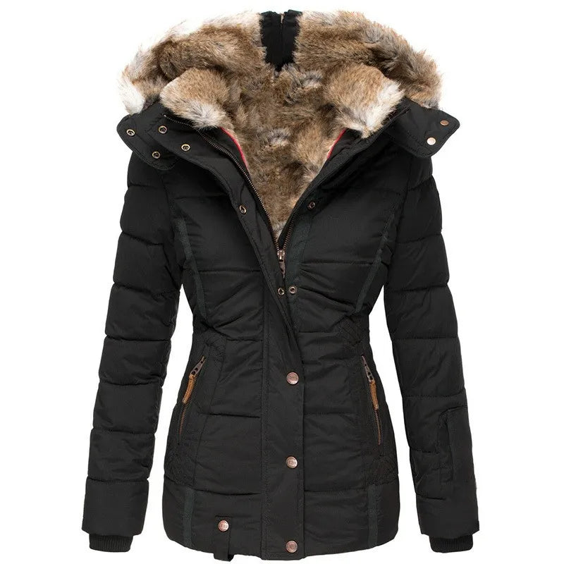 Aisa | Lang vinterfrakke Dame Regular Fit - Sort | Vanero